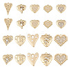 Biyun 20Pcs 10 Style Alloy Rhinestone Pendant FIND-BY0001-12-8