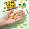 30Pcs 2 Colors Famille Rose Porcelain Beads PORC-CJ0001-16-4