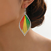 Alloy Leaf Dangle Earrings ST8779-4