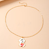 Alloy Enamel Animal Pendant Necklaces WG5B2A2-06-1