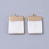 Electroplate Freshwater Shell Pendants X1-SHEL-S276-63-2