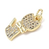 Brass Micro Pave Cubic Zirconia Pendants ZIRC-I356-03G-01-2