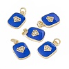 Brass Micro Pave Cubic Zirconia Charms KK-E068-VB442-1-4