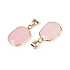 Natural Rose Quartz Pendants G-N349-04H-G-2