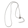 1.3MM 304 Stainless Steel Boston Link Chains Necklaces for Women Men NJEW-Z115-12P-01-4
