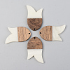 Opaque Resin & Walnut Wood Pendants RESI-S389-060A-C04-1