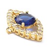 Brass Micro Pave Cubic Zirconia Pendants ZIRC-P087-01G-A-3