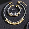 Alloy Polyester Black White Necklace & Bracelet Set FS-WG59022-01-2