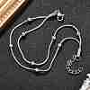 304 Stainless Steel Satellite Chains Multi-strand Bracelets for Men Women BJEW-Q038-11P-2