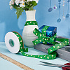 Saint Patrick's Day Polyester Shamrock Printed Grosgrain Ribbons SRIB-WH0011-304A-4