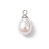 Natural Cultured Freshwater Pearl Teardrop Pendants PALLOY-JF03360-2