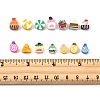 100Pcs 5 Styles Handmade Polymer Clay Beads CLAY-FP0001-16-2