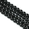 Natural Black Onyx Round Beads Strand G-L087-12mm-01-2