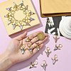 Cattle Alloy Enamel Pendant Locking Stitch Markers HJEW-CJ00032-4