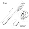 Globleland Word Pattern 304 Stainless Steel Fork AJEW-GL0001-17I-2