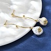 Crown Brass Stud Earrings EJEW-Z086-14G-3