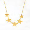 Stylish Stainless Steel Star Moon Bib Necklaces for Women WQ3777-1-5