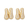 Brass Micro Pave Cubic Zirconia Stud Earrings EJEW-Z091-04G-H-2