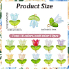 100Pcs 10 Colors Handmade Transparent Lampwork & Acrylic Pendants OACR-BM0001-04-2