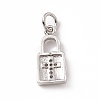 Brass Micro Pave Cubic Zirconia Pendants ZIRC-F132-45P-2