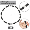 1Pc Polymer Clay Rhinestone Round Beaded Stretch Necklaces NJEW-SP0001-14H-2