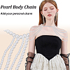 Imitation Pearl Round Beaded Shoulder Body Chains for Women AJEW-WH0816-462P-5