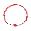 10Pcs Alloy Enamel Heart Braided Bead Bracelets Set BJEW-JB09740-01A-1