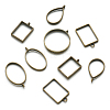 Alloy Open Back Bezel Big Pendants PALLOY-TA0001-26AB-1