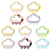 10Pcs Spray Painted Alloy Spring Gate Rings FIND-YW0009-45-1