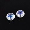 Baking Paint Electroplate Transparent Glass Beads EGLA-Q141-01B-A13-2