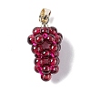 Natural Garnet Cluster Pendants X-G-G928-01LG-1