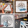 Large Plastic Reusable Drawing Painting Stencils Templates DIY-WH0172-658-4