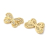 Rack Plating Brass Cubic Zirconia Butterfly Connector Charms KK-C084-31A-G01-2