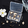 Beebeecraft 20Pcs Brass Stud Earring Findings KK-BBC0004-36-7