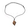 Natural Tiger Eyes Pendant Necklaces NJEW-JN02308-2