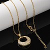 Brass Micro Pave Cubic Zirconia Pendant Necklaces for Women NJEW-U020-01G-01-3