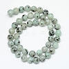 Natural Sesame Jasper/Kiwi Jasper Bead Strands X-G-R345-8mm-28-2