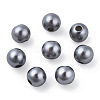 Spray Painted ABS Plastic Imitation Pearl Beads OACR-T015-05A-01-3