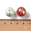 Christmas UV Plating Opaque Acrylic Beads AC-CBAA26B-16-3