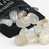 Natural Cherry Blossom Agate Rune Stones WG37990-12-1