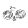 Ring 304 Stainless Steel Dangle Earrings EJEW-L283-047P-2