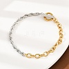 304 Stainless Steel Cable & Rope Chain Bracelets for Women BJEW-K279-03GP-3