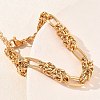 Unisex 304 Stainless Steel Byzantine Chains Bracelets BJEW-G790-06G-3