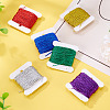 6Pcs 6 Colors 12-Ply Polyester Metallic Embroidery Threads DIY-TAC0020-74-6
