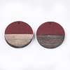 Resin & Walnut Wood Pendants RESI-S358-02B-12-2