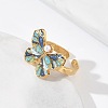 304 Stainless Steel Cuff Open Rings for Women RJEW-F207-01C-G-1