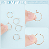 Unicraftale 40Pcs 316L Surgical Stainless Steel Hoop Earring Findings STAS-UN0053-41RG-5