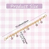 Alloy Enamel Flower with ABS Plastic Pearl Round Bead Charm Iron Chain Bag Decorative Chains HJEW-FS00054-03-2