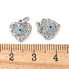 Brass Micro Pave Cubic Zirconia Charms KK-U056-34P-3