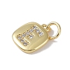 Rack Plating Brass Micro Pave CLear Cubic Zirconia Charms KK-E110-14G-E-2